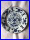 Kangxi 27cm Lotus pond Blue & White plate with rare Auspicious mark in SQUARE