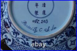Kangxi Chinese Porcelain Style Plate Paul Schrader Jahresteller 1980 Handpainted