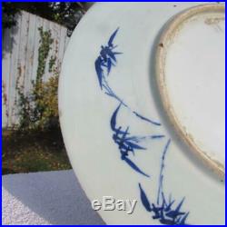 LARGE 13 ANTIQUE 19thC CHINESE BLUE & WHITE CHARGER DISH FINE DECORATION