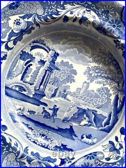 LATE SPODE Copeland English bowl Dish Plate 24cm Blue And White Edwardian