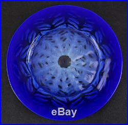 L. C. T. Tiffany Favrile Pastel Fern Art Glass Plate 8.5 c1910 Signed Blue White