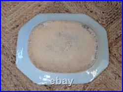 Large 18th C. Antique Chinese Export Blue White Platter Qianlong Qing W37.5cm