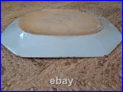 Large 18th C. Antique Chinese Export Blue White Platter Qianlong Qing W37.5cm