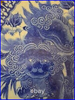 Large 19th Century Japanese Blue And White Plate