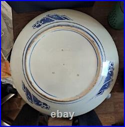 Large 19th Century Japanese Blue And White Plate