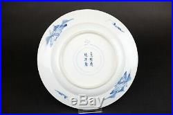 Large 25.8cm / 10.2 inch Antique Chinese Blue & White Plate, Palace scene Marked