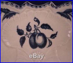 Large Antique 18thC Worcester Porcelain Blue & White Bowl Dish England English