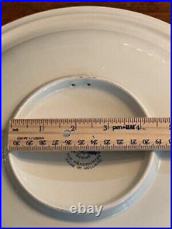 Large Blauw Delfts Distel Hand Painted Blue White 12.5 Bowl Plate Wall Hanging