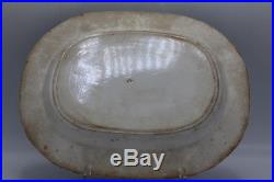Large Chinese Export Blue & White Meat Platter / Serving Plate 13.5