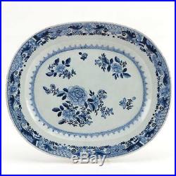Large Chinese Export Blue & White Porcelain Plate. 18th Century