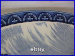 Large Delft Style Blue And White Porcelain Charger, Made In Japan, 14 1/2 Dia