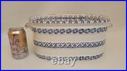 Large Italian Pottery Tub White Blue Haldon Italy 1991 Vintage 9537/35