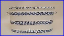 Large Italian Pottery Tub White Blue Haldon Italy 1991 Vintage 9537/35