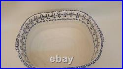 Large Italian Pottery Tub White Blue Haldon Italy 1991 Vintage 9537/35