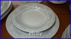 Large Lot China Dinnerware Rosepoint by Fairfield service for 12 +/- EUC 67piece