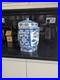 Large Vintage Chinoiserie Ginger Jar / Tea Caddy Blue and White Porcelain VGC