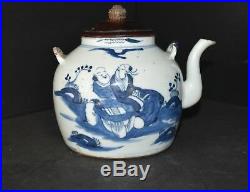 Late Ming Dynasty blue and white porcelain estimated Wanli period teapot