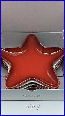 Le Creuset Star Plates 8 Plates Set of 4 Red White or Blue 20cm BRAND NEW