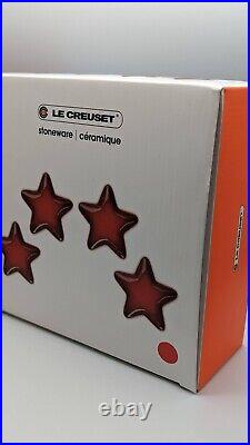 Le Creuset Star Plates 8 Plates Set of 4 Red White or Blue 20cm BRAND NEW