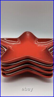 Le Creuset Star Plates 8 Plates Set of 4 Red White or Blue 20cm BRAND NEW