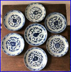 Lot 7 Antique Chinese Blue & White Minyao Peoples Ware Export Porcelain Plates