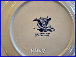 Lot of 10 Buffalo Pottery Early blue transferware plates with historical buildings