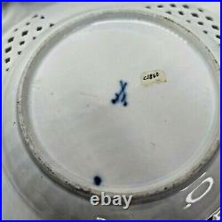 Lot of 2 Meissen BLUE ONION Crossed Swords 8 Reticulated Plate