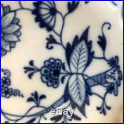 Lovely Pair Antique Meissen Blue & White Onion Pattern Pierced Rim Plates