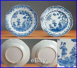 Lovely Quality! Ca. 1720 Kangxi Plate Blue & White Boys Qing Period Chinese