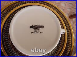 MUIRFIELD New York GOTHIC COBALT Single ONE 5pc Dinner Place SET Gold & Blue