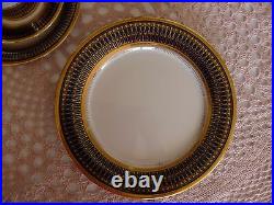 MUIRFIELD New York GOTHIC COBALT Single ONE 5pc Dinner Place SET Gold & Blue