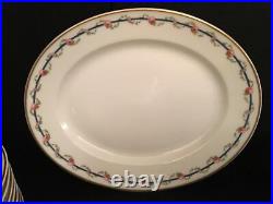 M Redon Limoges White with Rose, Blue & Gold Rim Service Pick What You Like