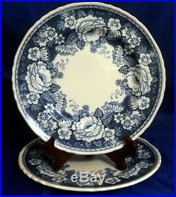 Mason's Ironstone Blue & White Crabtree & Evelyn London 4 Dinner Plates 10-1/2