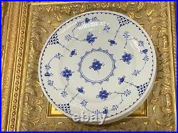 Masons Denmark England Blue White Floral Stick Lace 8.5 Salad Bread Plate Lot 4