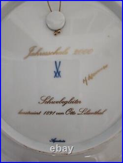 Meissen 2000 Annual Plate Jahresschale Schwebegleiter by Otto Litienthal