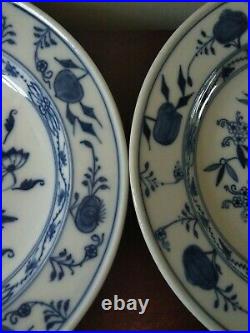 Meissen Blue & White Onion Pattern Dinner Plate Cross Swords 24.5 cm across X 3