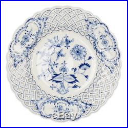 Meissen Blue & White Onion Pattern Reticulated Plate