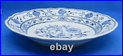 Meissen onion design blue & white 19th century antique shallow bowl plate