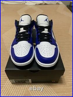 Mens Air Jordan 1 Low Shoes ROYAL BLUE/WHITE (Size 10) High OG 553558-124