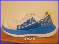 Mens HOKA ONE ONE Carbon X Sizes US 9.5 White Dresden Blue Carbon plate running