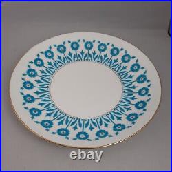 Minton Aesthetic Movement Plate 9 inch White with Blue Flowers Floral 1878