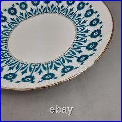 Minton Aesthetic Movement Plate 9 inch White with Blue Flowers Floral 1878