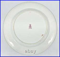 Minton Tiffany Raised Encrusted Gold Leaf Turquoise Laurel DINNER Plate England