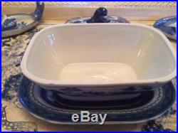 Mottahedeh Blue Canton Gravy Tureen and Under Plate Blue White NICE