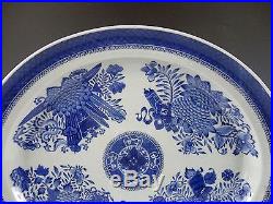 Mt. Vernon Museum Provenance Large Chinese Blue & White Fitzhugh Platter18th C
