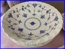 Myott Finlandia Staffordshire England Blue/White 17 Pcs Plates Platter Bowls++