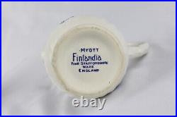 Myott Finlandia Staffordshire England Blue/White Lot Teapot