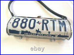 NEW Little Earth TEXAS License Plate Purse RED-WHITE-BLUE