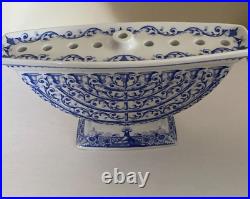 NIB Spode Judaica Blue Room Collection Menorah Porcelain 6X10