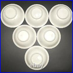 Nabeshima Porcelain Garlic 6pc Soup Bowl Set Circa 1940s Japan 6.75 Diameter